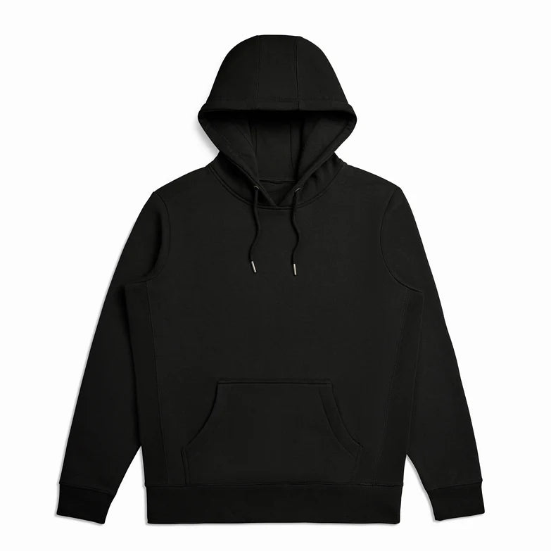 Organic Cotton Hooded Sweatshirt - Black
