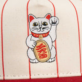 Maneki-neko - Red Pinstripe Cotton