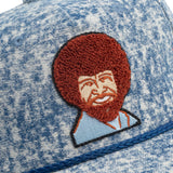 Bob Ross Portrait - Acid Wash Denim