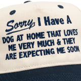 Sorry I Have A Dog At Home... Natural / Navy Cotton