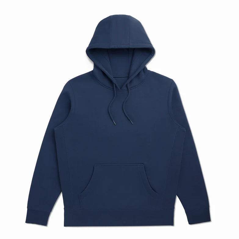 Organic Cotton Hooded Sweatshirt - Navy
