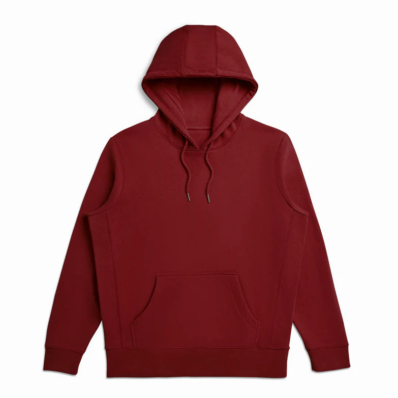 Organic Cotton Hooded Sweatshirt - Crimson