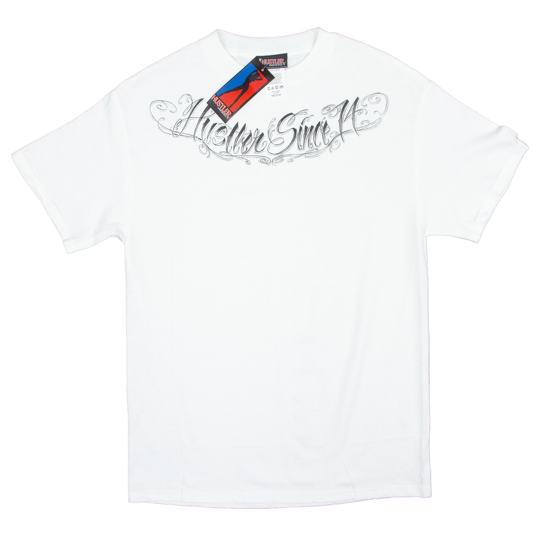 Hustler, Since '74 Chest Tattoo Script