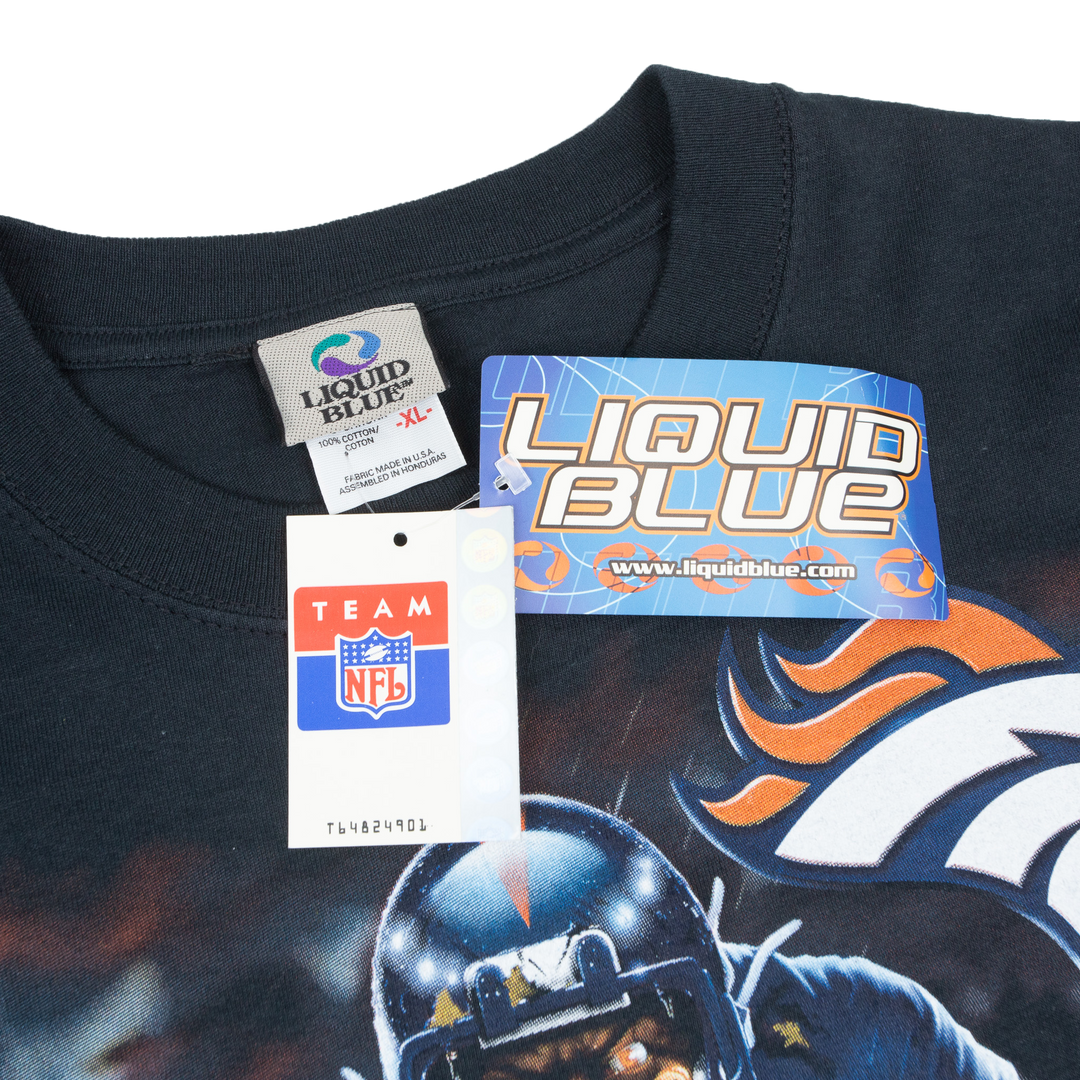 Vintage T-Shirt, Denver Broncos, Liquid Blue, Team NFL