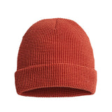 Waffle Knit Beanie - Rust