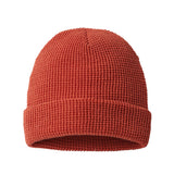 Waffle Knit Beanie - Rust