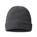 Waffle Knit Beanie - Heather Charcoal