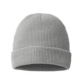 Waffle Knit Beanie - Heather Gray