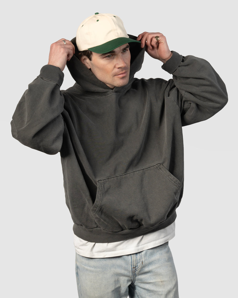 OG Snapback - Beige & Forest Green