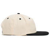 Relaxed Cotton Snapback - Beige & Black