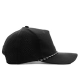 Soft-Structured Performance Snapback - Black