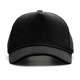Structured Corduroy Snapback - Black