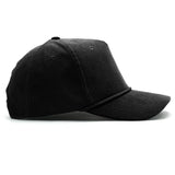 Structured Corduroy Snapback - Black