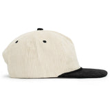 Relaxed Corduroy Snapback - Vanilla & Black