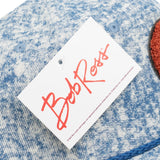 Bob Ross Portrait - Acid Wash Denim