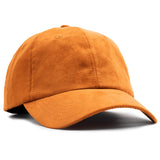 Relaxed Suede Dad Cap - Camel