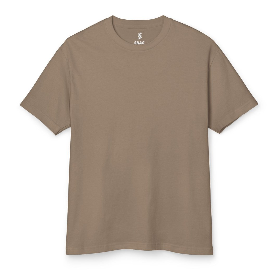 Customized Midweight Cotton T-Shirt Brown Color