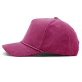Structured Corduroy Snapback - Fuchsia