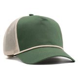 Structured Trucker Snapback - Forest Green & Tusk