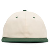 Relaxed Cotton Snapback - Beige & Forest Green
