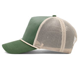 Structured Trucker Snapback - Forest Green & Tusk