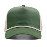 Structured Trucker Snapback - Forest Green & Tusk