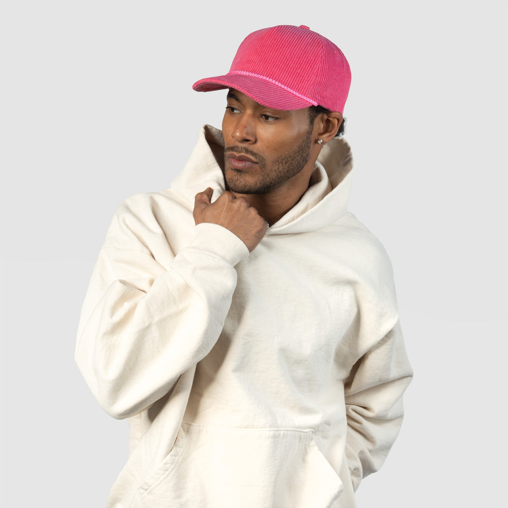 Relaxed Corduroy Snapback - Hot Pink
