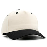 Structured Cotton Snapback - Natural & Black