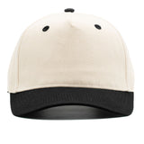 Structured Cotton Snapback - Natural & Black