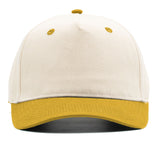 Structured Cotton Snapback - Natural & Mustard