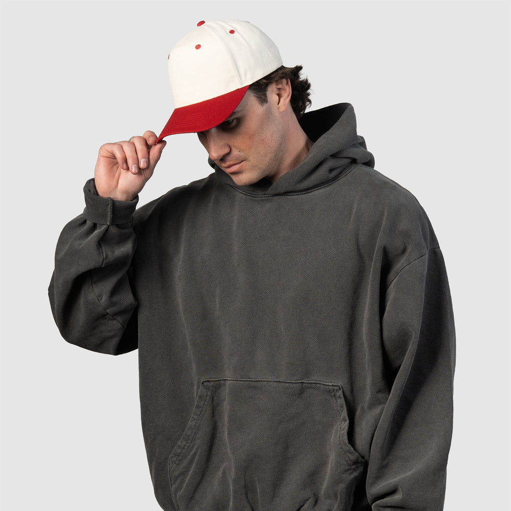 Outfielder Snapback - Natural & Red