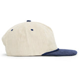 Relaxed Corduroy Snapback - Vanilla & Navy