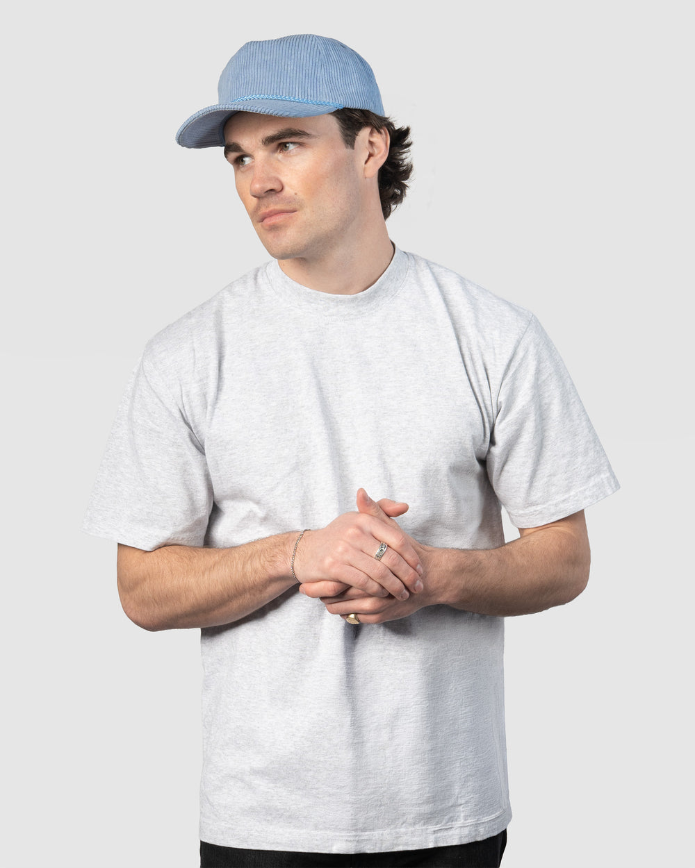 Relaxed Corduroy Snapback - Ocean Blue