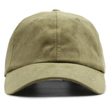 Relaxed Suede Dad Cap - Olive