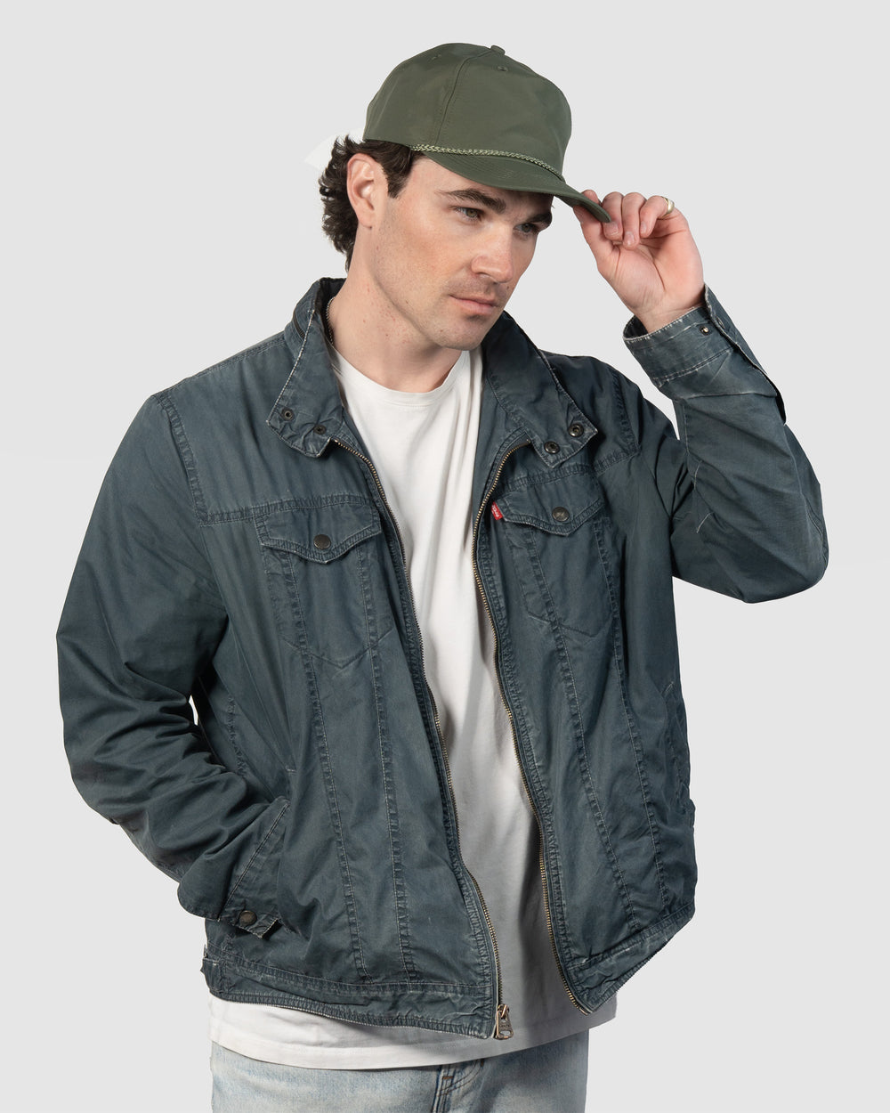 Shoreline Snapback - Army Green