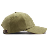 Relaxed Suede Dad Cap - Olive