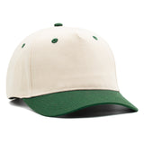 Structured Cotton Snapback - Natural & Forest Green