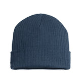 Recycled Rib Knit Beanie - Navy