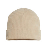 Recycled Rib Knit Beanie - Khaki