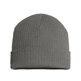 Recycled Rib Knit Beanie - Charcoal