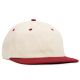 Relaxed Cotton Snapback - Beige & Red