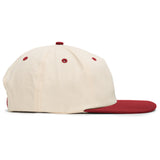Relaxed Cotton Snapback - Beige & Red
