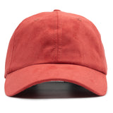 Relaxed Suede Dad Cap - Terracotta