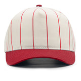 Structured Cotton Snapback - Red Pinstripe