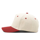 Structured Cotton Snapback - Natural & Red