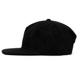 Relaxed Corduroy Snapback - Black