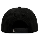 Relaxed Corduroy Snapback - Black