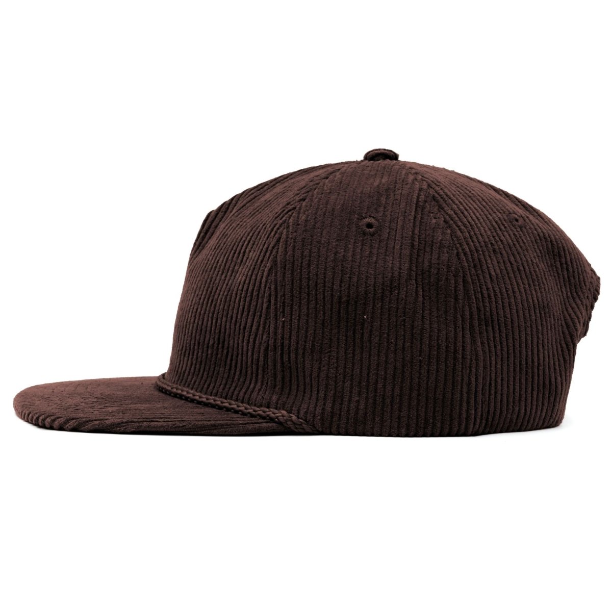Relaxed Corduroy Snapback - Chocolate Brown
