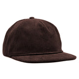 Relaxed Corduroy Snapback - Chocolate Brown