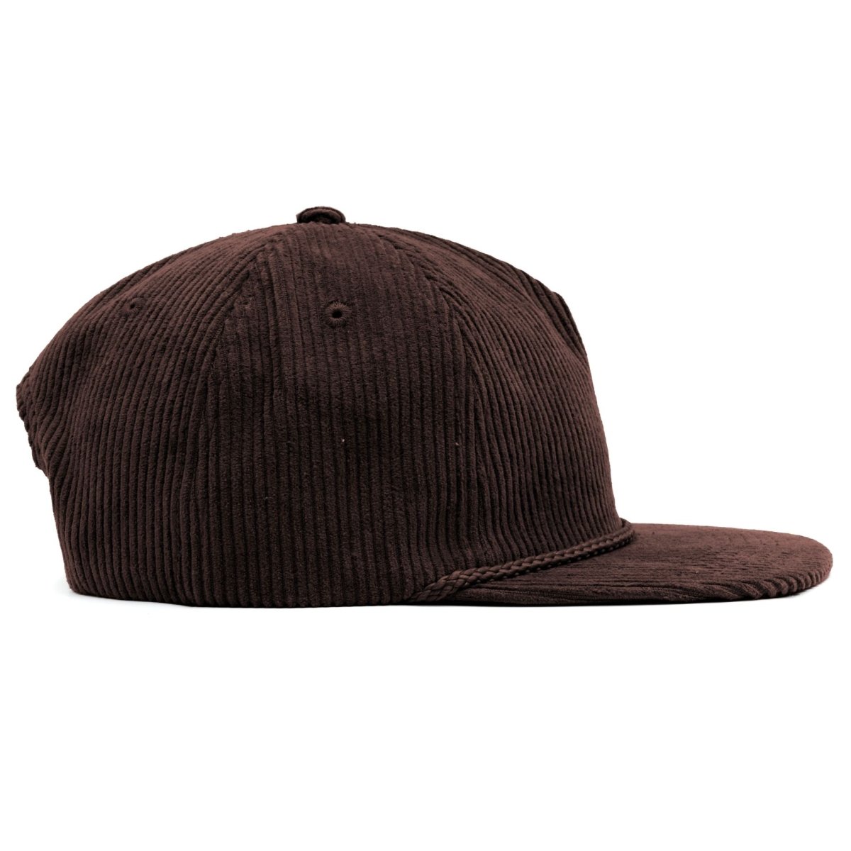 Relaxed Corduroy Snapback - Chocolate Brown